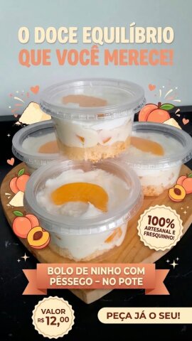 Bolo de NINHO com pêssego